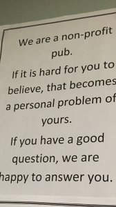 This is a non-profit pub